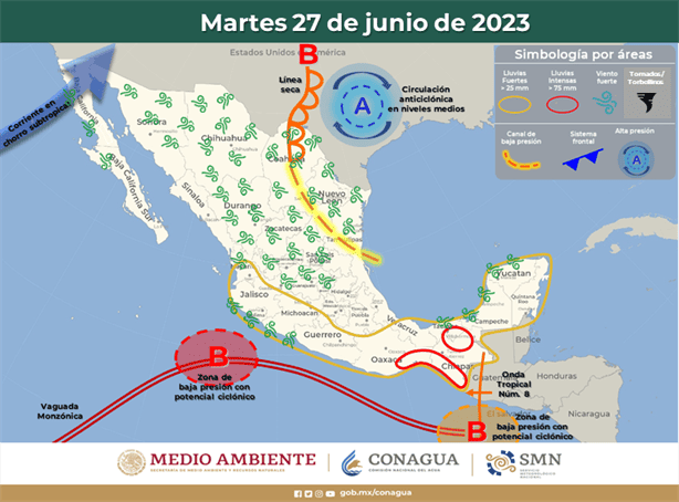 ¡A tomar precauciones! Pronóstico extendido por ondas tropicales en el país