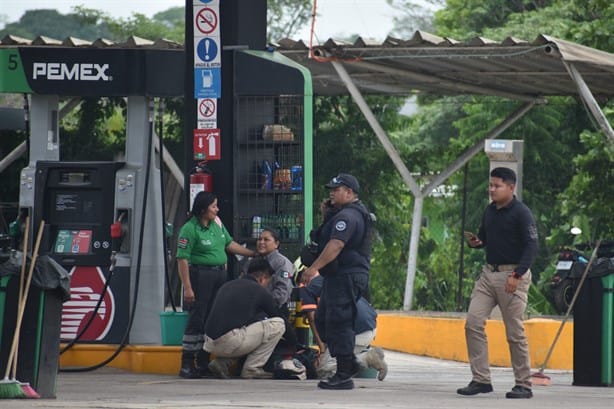 Violento asalto en gasolinera en Acayucan