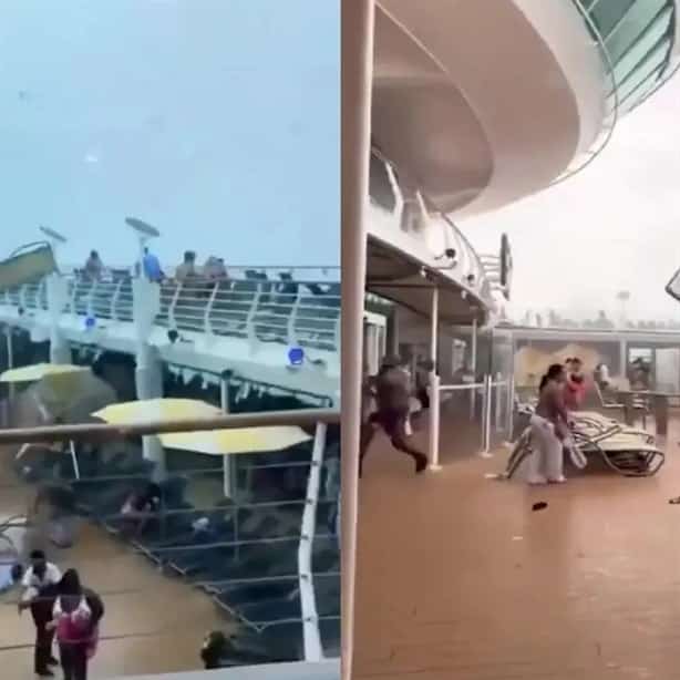 Tormenta azota a crucero en Florida; pasajeros logran grabarla | VIDEO