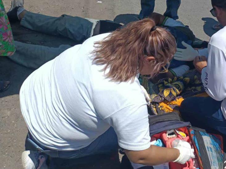 Motociclista resulta herido tras derrapar en Úrsulo Galván