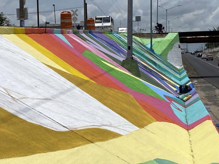 Arte urbano se expande en Veracruz, Omar Flores crea segundo mural más grande de la entidad
