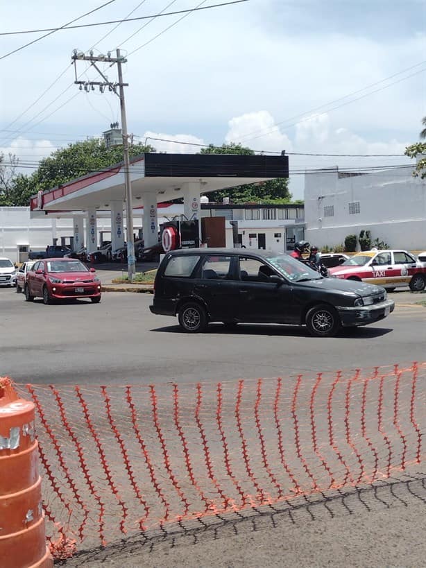 Reportan calle cerrada en el centro de Veracruz