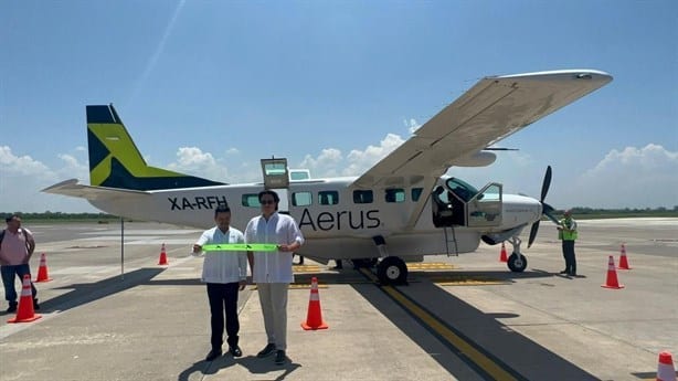 Inaugura Aerus vuelo directo Veracruz-Villahermosa