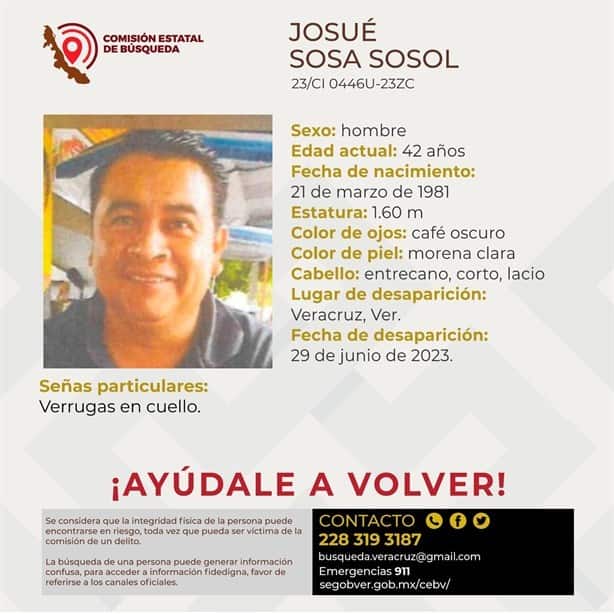 Buscan a Josué en la ciudad de Veracruz, lleva desaparecido 5 días