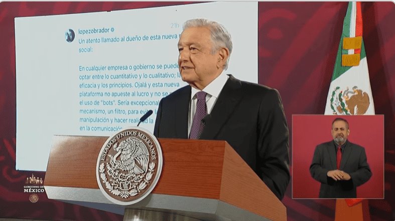 Pide AMLO a Zuckerberg cuidar los mensajes en la red social Threads