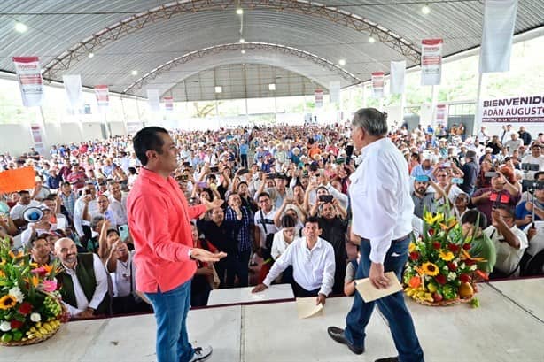 Masivo apoyo de Veracruz para Adán Augusto y Sergio Gutiérrez