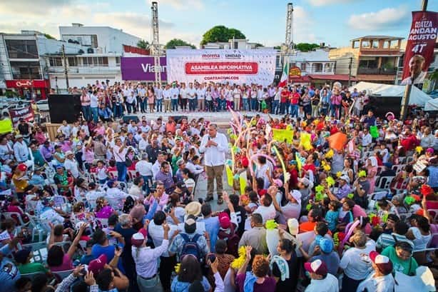 Masivo apoyo de Veracruz para Adán Augusto y Sergio Gutiérrez