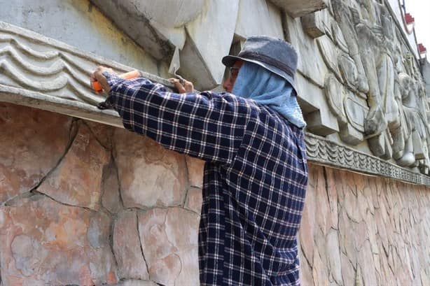 Destinan 1.5 mdp para rehabilitar mural a la cultura totonaca en Papantla