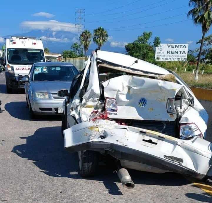 Carambola en la Puebla-Veracruz deja 6 personas policontundidas