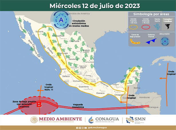 ¿Cómo estará el clima? Pronóstico del martes 11 y miércoles 12 de julio en México