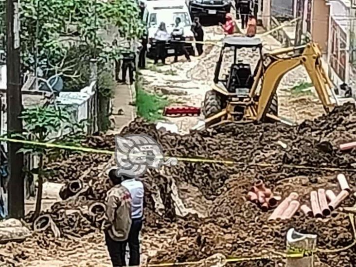 Muere sepultado en obra de drenaje en Xalapa