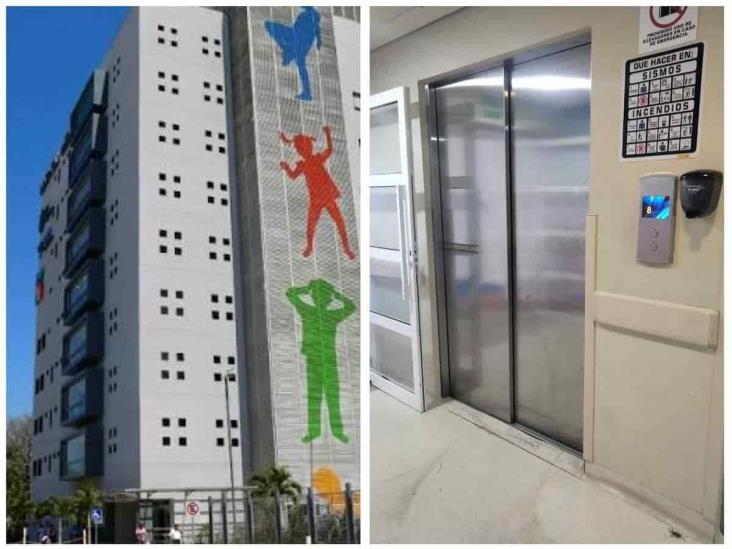 ¿Es seguro el elevador de la Torre Pediátrica de Veracruz?
