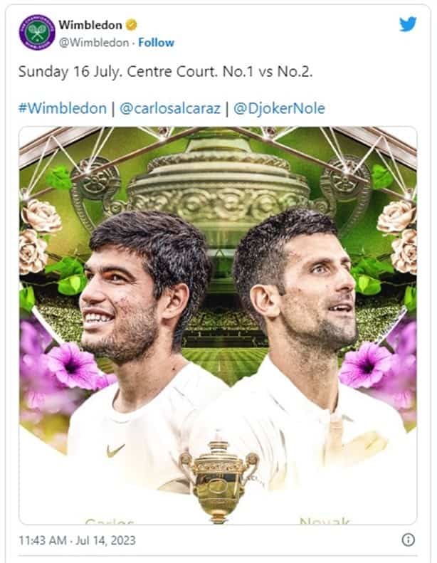 Wimbledon 2023: Djokovic y Alcaraz se enfrentarán en la final