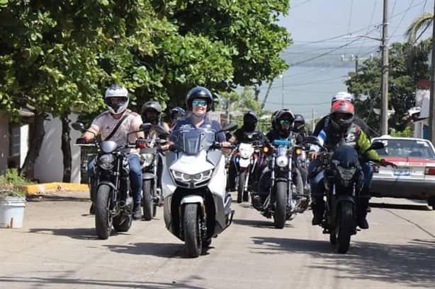 Con rodada, celebran el tercer aniversario del grupo Motociclistas Steel Toys de Alvarado