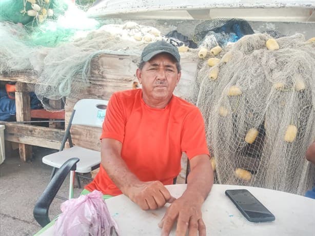 Un día malo para los pescadores de Veracruz eran 50 kilos, hoy son tres pescados