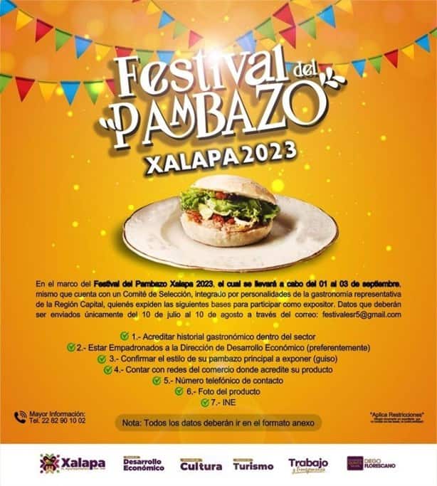 ¡Ya está aquí! Invitan a participar en el Festival del Pambazo 2023 en Xalapa