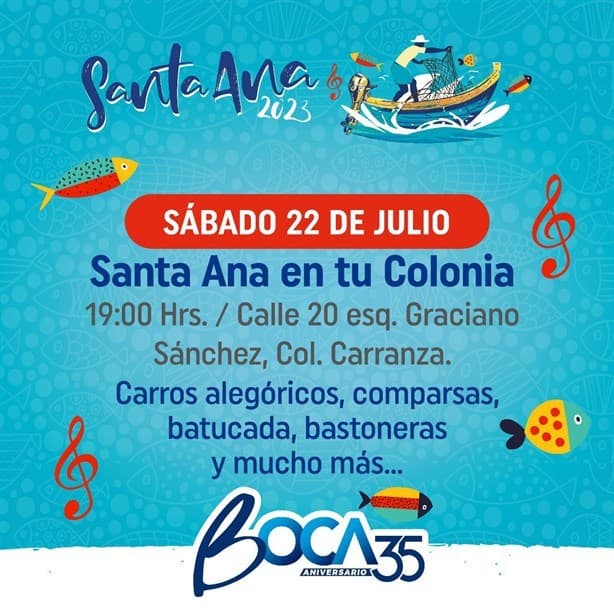 Este sábado “Santa Ana en tu Colonia”, en Boca del Río: Este es el programa completo