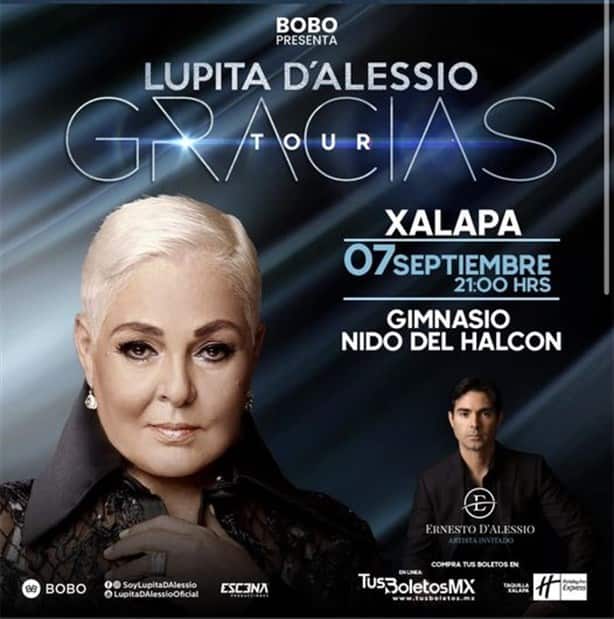 ¡Llega a Xalapa! Precios y fecha del concierto de Lupita Dalessio