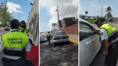Resistencia Veracruzana obliga a quitar retén de Tránsito en calle de Veracruz | VIDEO