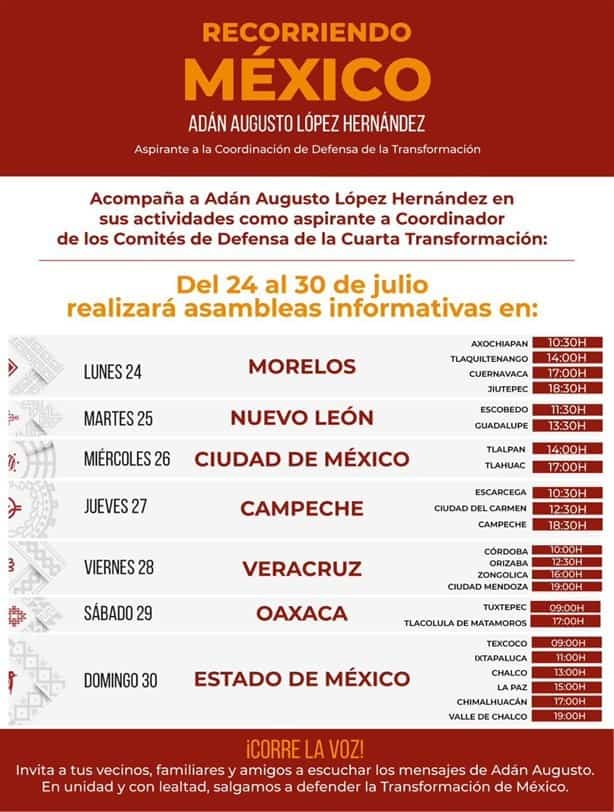 Adán Augusto estará de nueva cuenta en Veracruz
