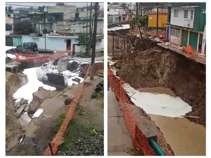 ¿Qué es eso? Espuma blanca sorprende a xalapeños tras fuerte lluvia (+Video)