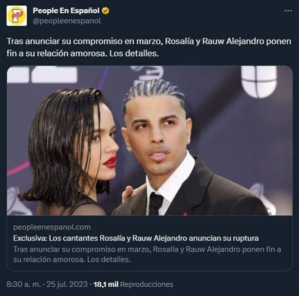 Rosalía y Rauw Alejandro se separan; esto sabemos