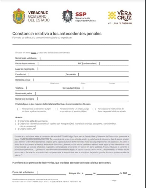 ¿Necesitas la carta de antecedentes no penales en Veracruz? Así puedes conseguirla