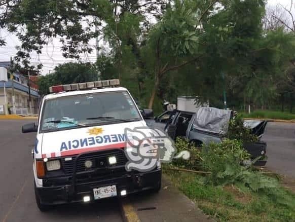 Menor lesionado por choque en la avenida Ferrocarril Interoceánico de Xalapa