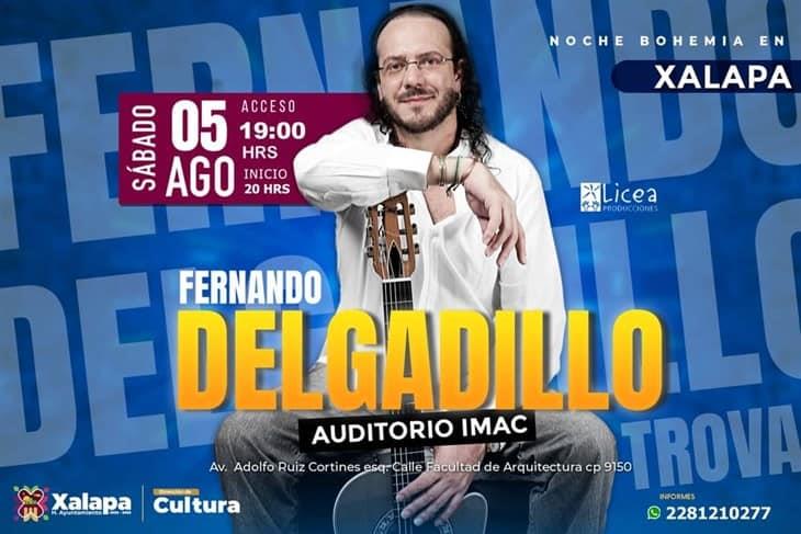 ¡Noche bohemia! Llega el trovador Fernando Delgadillo a Xalapa 