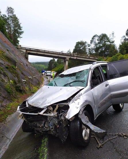 Familia procedente de Tlaxcala se accidenta en el libramiento Xalapa- Perote