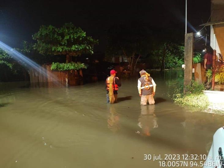 Tras fuerte lluvia, activan Plan DN-III y Plan Tajín en sur de Veracruz