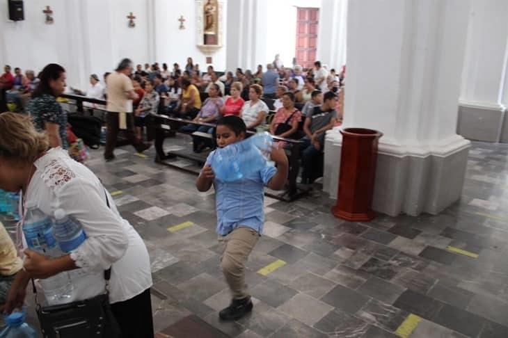 En Misantla celebran a San Ignacio de Loyola con bendición de agua