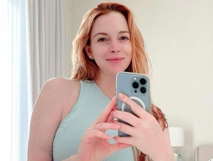 Lindsay Lohan comparte primera foto tras convertirse en mamá