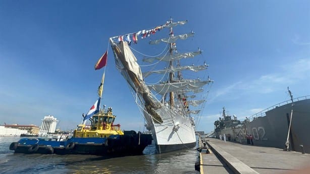 ¡Ya llegó! Fragata argentina Libertad atracó en Veracruz