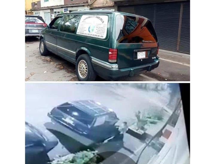 Roban camioneta a conocida funeraria de Xalapa