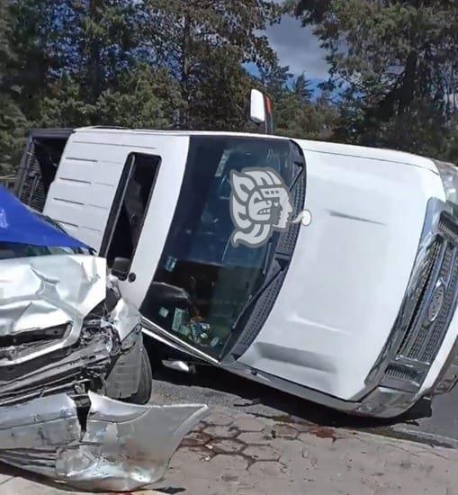 Aparatoso Choque en Perote deja un lesionado