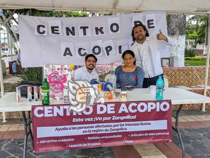 En Poza Rica, acopian víveres para damnificados por lluvias en Zongolica