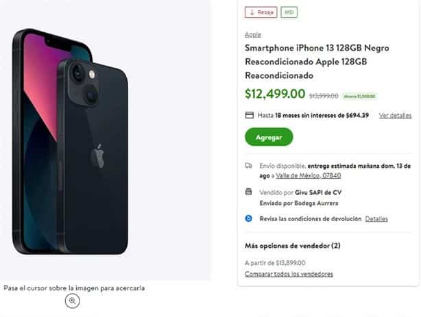 Aquí puedes comprar el iPhone 13 por menos de 13 mil pesos