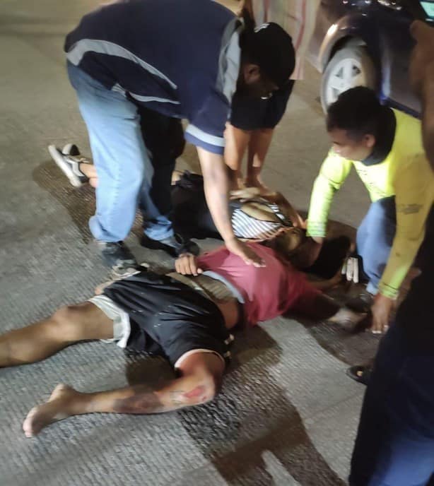 Impacta auto a un motociclista en Río Medio, Veracruz