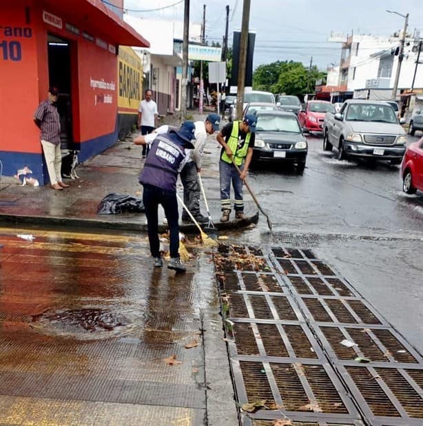 Realizan trabajos preventivos en Boca del Río para evitar riesgos por lluvias