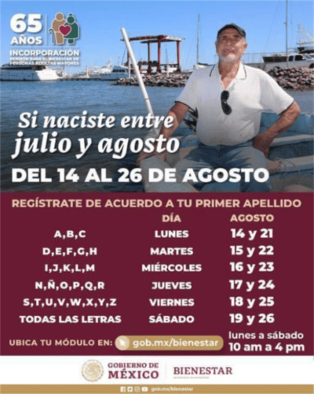 Este es el calendario y módulos habilitados en Veracruz para inscripción a la pensión del Bienestar