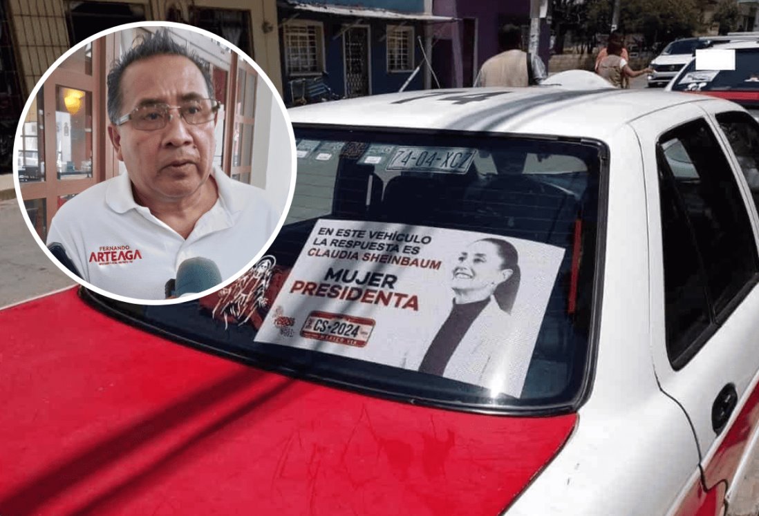 Taxistas de Veracruz denuncian presión del gobierno del estado para portar propaganda de aspirante a la presidencia