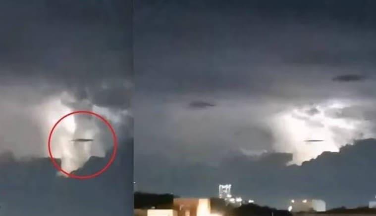 OVNI se ilumina con destellos de tormenta eléctrica en México (+VIDEO)