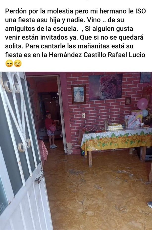 Fiesta infantil en Xalapa se vuelve viral, invitados plantan a la cumpleañera; desconocidos le cantan Las Mañanitas