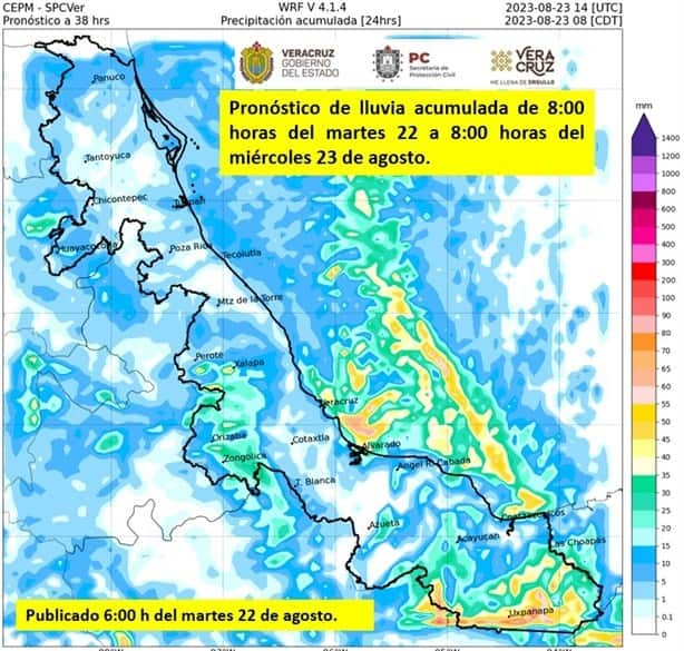 ¡Seguirán las lluvias en Xalapa! Así estará el clima este martes