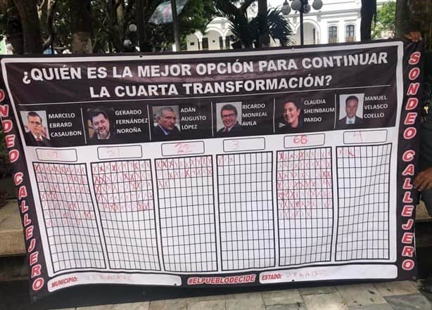 Noroña, al nivel de Ebrard y Sheinbaum según encuesta del PT Veracruz