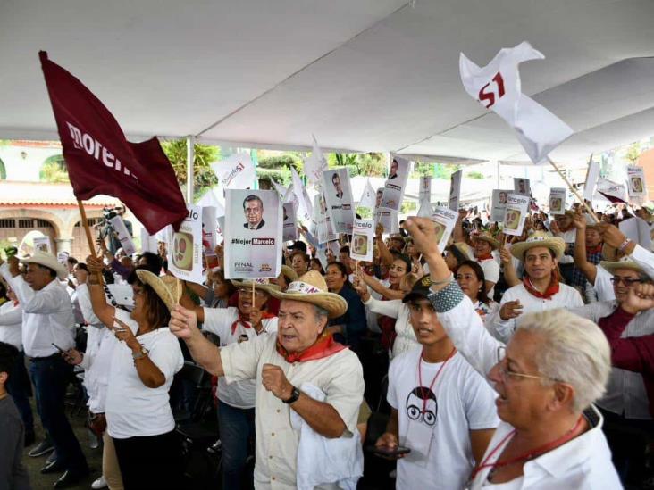 Cierre de propuestas de Ebrard en Xalapa, sin acarreos sino con voluntades (+Video)