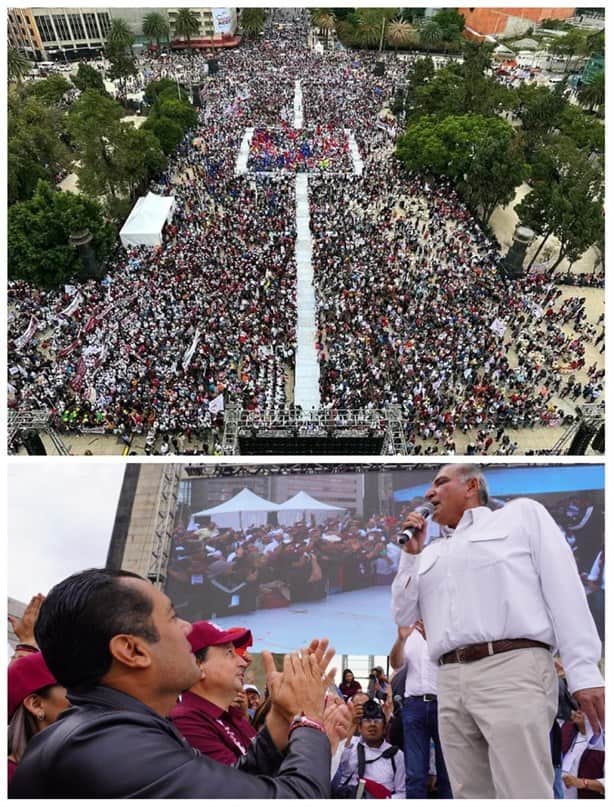 Sergio Gutiérrez y miles de veracruzanos acompañan al cierre de Adán Augusto