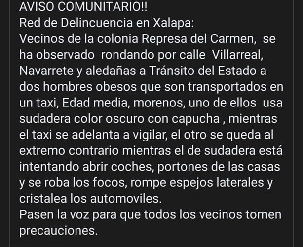 En Xalapa, bandas de ladrones en taxi saquean autos y casas