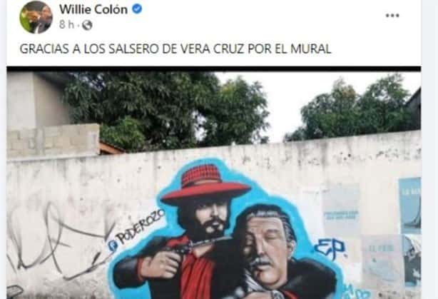 Borran mural de tributo a Willie Colón pintado por artista jarocho en colonia de Veracruz